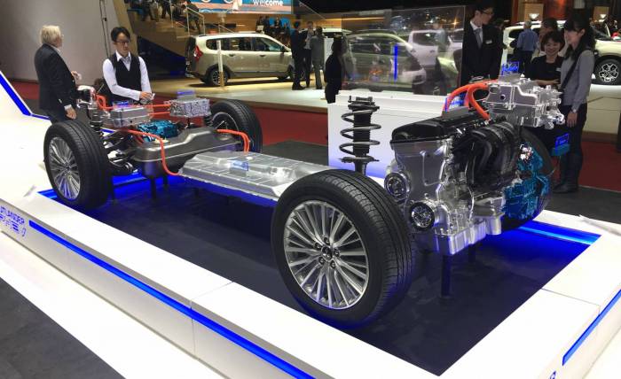 La nuova piattaforma del suv ibrido plug-in Mitsubishi Outlander Phev.