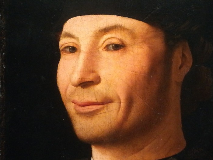 Ritratto d'ignoto, Antonello da Messina, particolare - Museo Mandralisca, Cefalù - foto Roberto Copello​