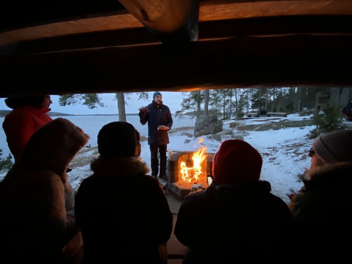 Teemu Virtanen ha appena acceso il fuoco - foto Stefano Brambilla