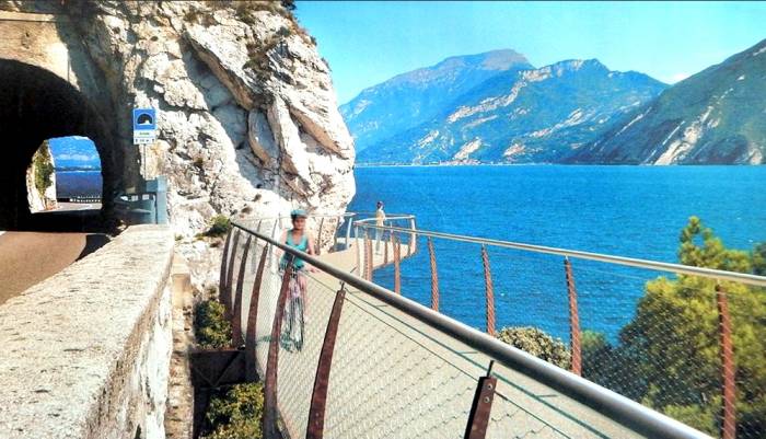 Un rendering del progetto per la nuova ciclabile.