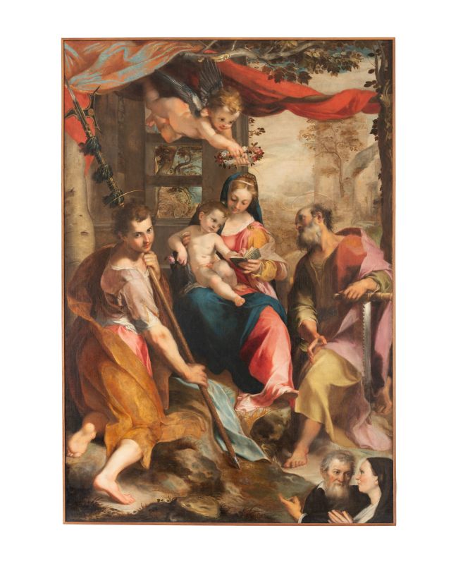 Madonna col Bambino, i santi Giuda e Simone e i donatori detta Madonna di san Simone, 1566- 1567 - © MiC, Galleria Nazionale delle Marche, Urbino – Ph. Claudio Ripalti.