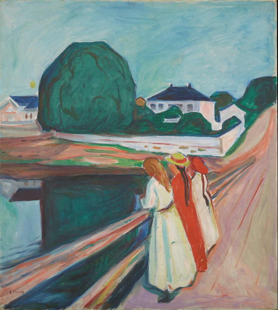 Le ragazze sul ponte, 1927, Edvard Munch @Munchmuseet Oslo