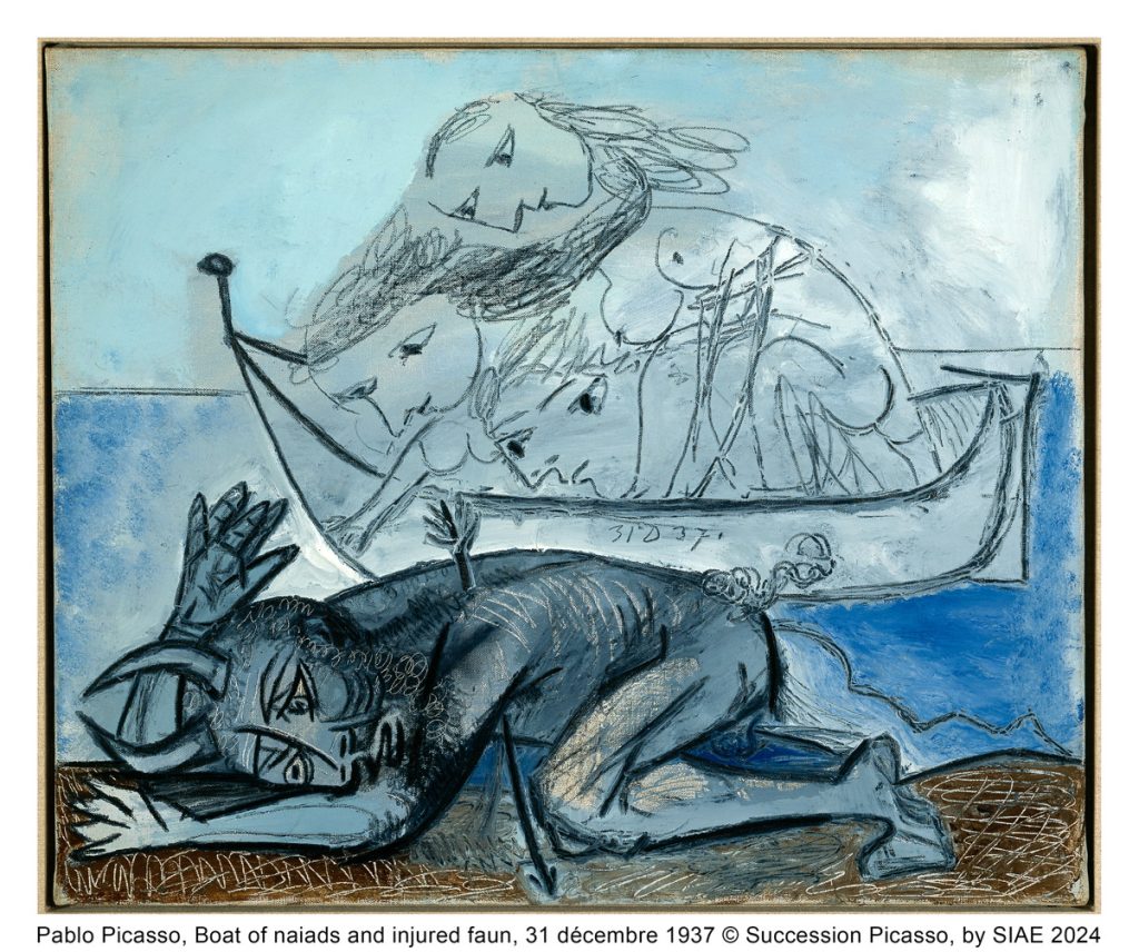 Barca delle naiadi e fauno ferito, 1937, Pablo Picasso @Succession Picasso by SIAE 2024