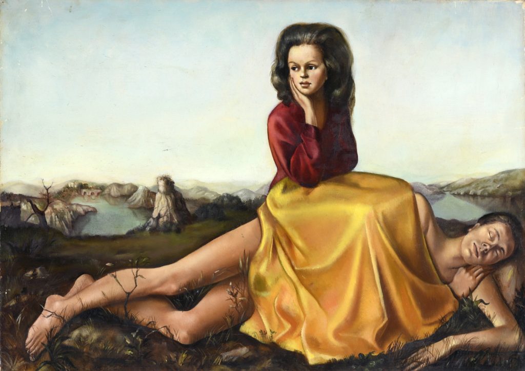 Femme assise sur un homme nu, Leonor Fini - Leonor Fini, by SIAE 2024