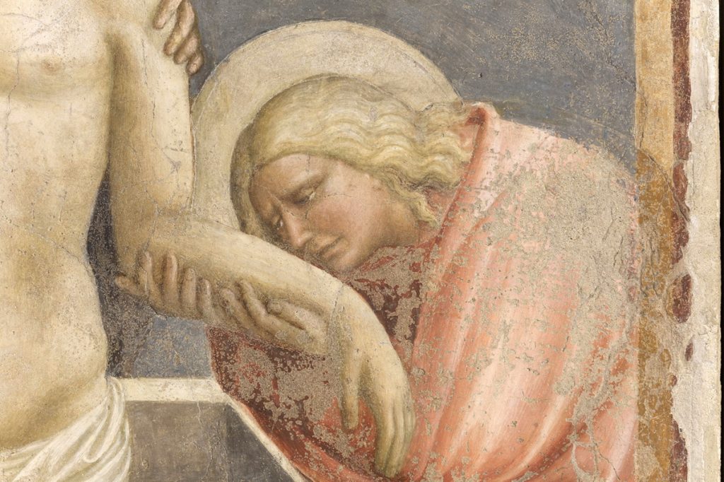 Compianto su Cristo morto (particolare), Masolino - foto di Rabatti e Domingie