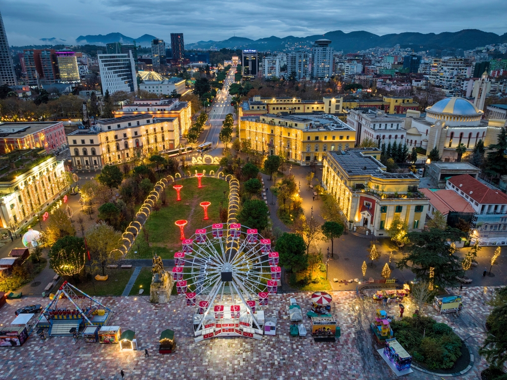 Piazza Skanderbeg a Tirana