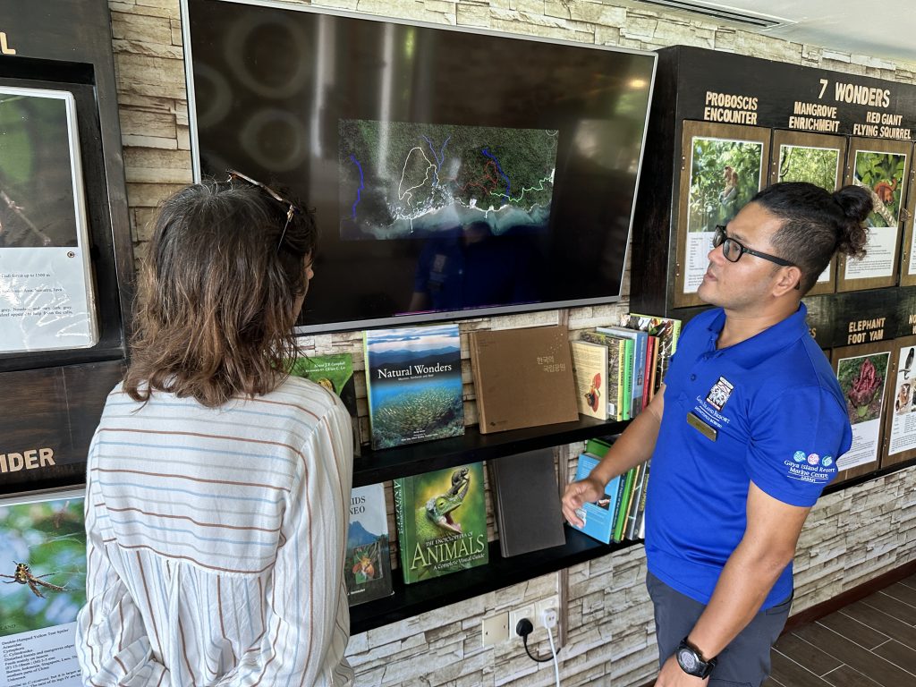 Bata nel museo naturalistico-biblioteca del Gaya Island Resort - foto Stefano Brambilla