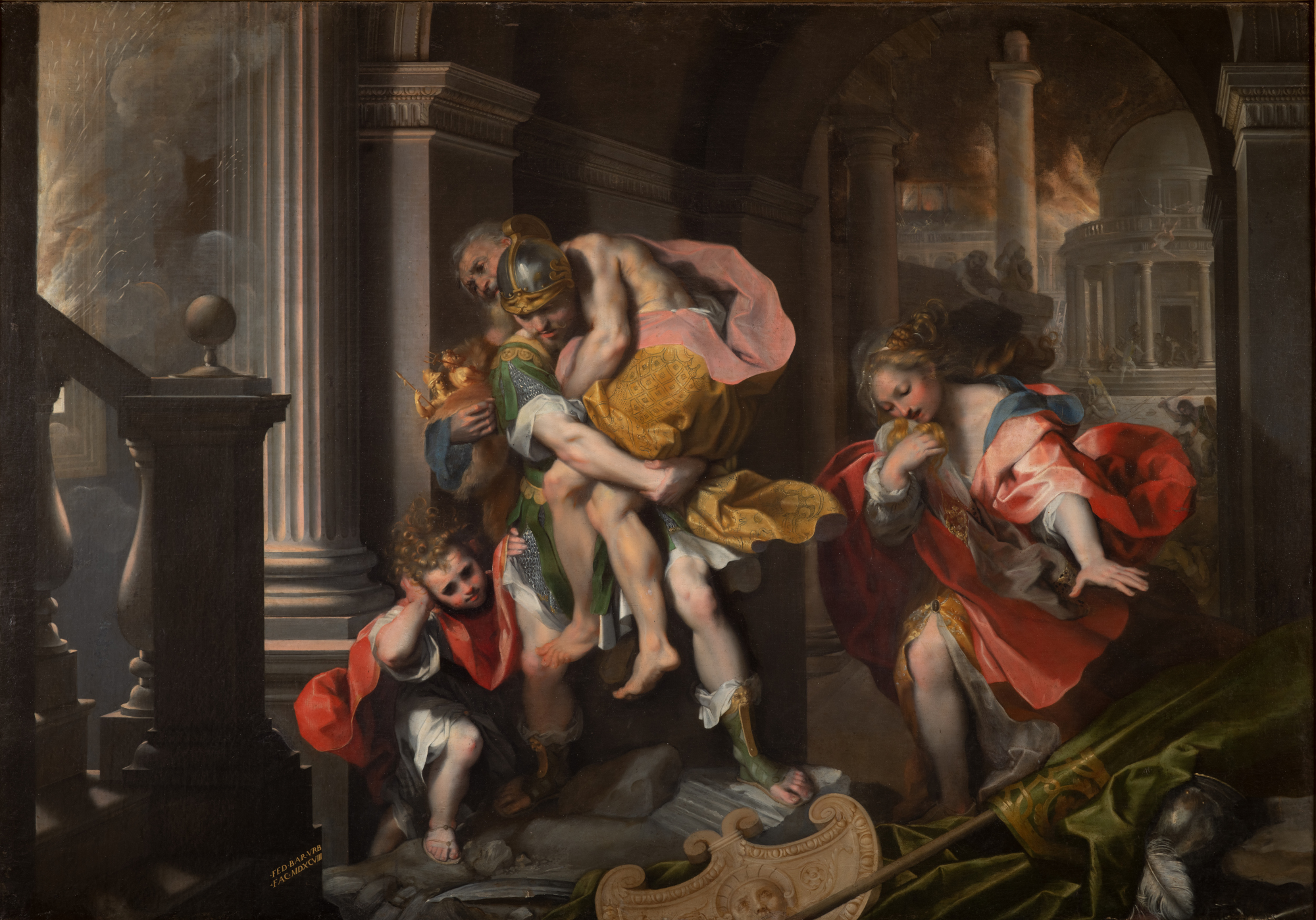 Federico Barocci, Fuga di Enea da Troia (Roma, Galleria Borghese)