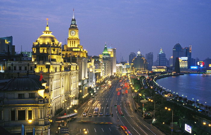 Shangai, vista del Bund.