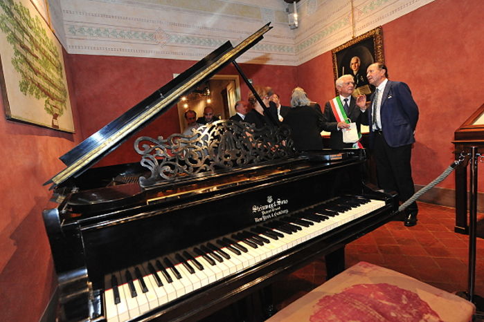 Il pianoforte di Puccini nella Sala da Musica.