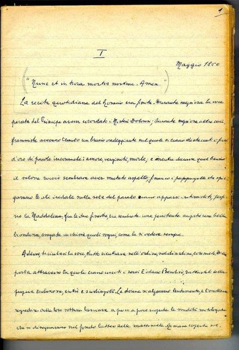 Manoscritto del Gattopardo - Giuseppe Tomasi di Lampedusa