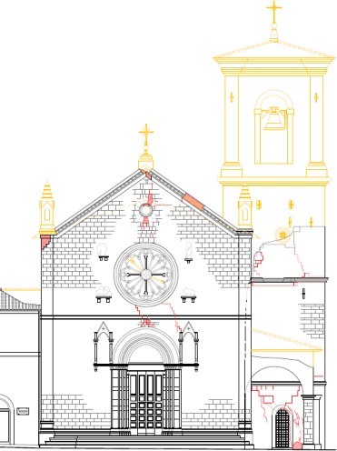 Ricostruzione della parte di volta a botte, progetto
