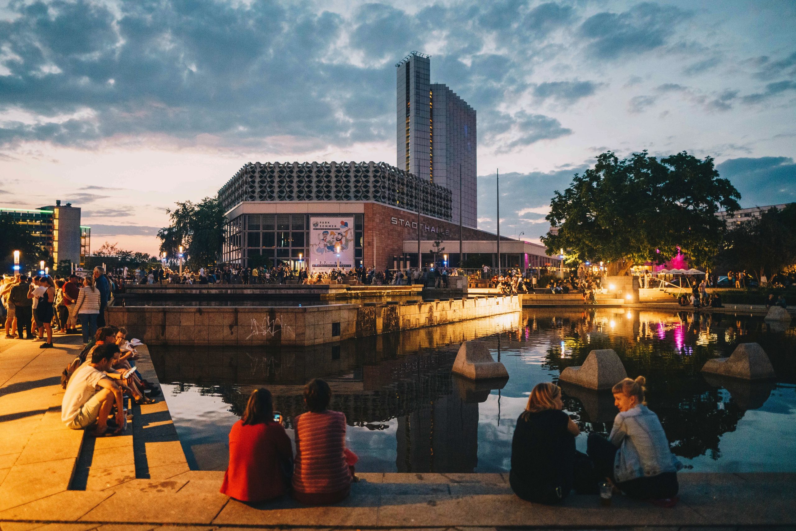 La fontana di fronte alla Stadthalle, Chemnitz © GNTB Ernesto Uhlmann