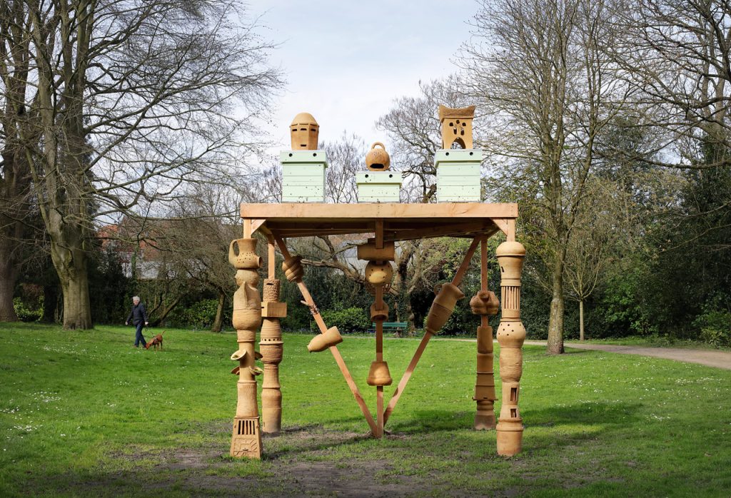 Firesong for the bees, a tree of clay, Mariana Castillo Deball, Bruges Triennial 2024 © Filip Dujardin