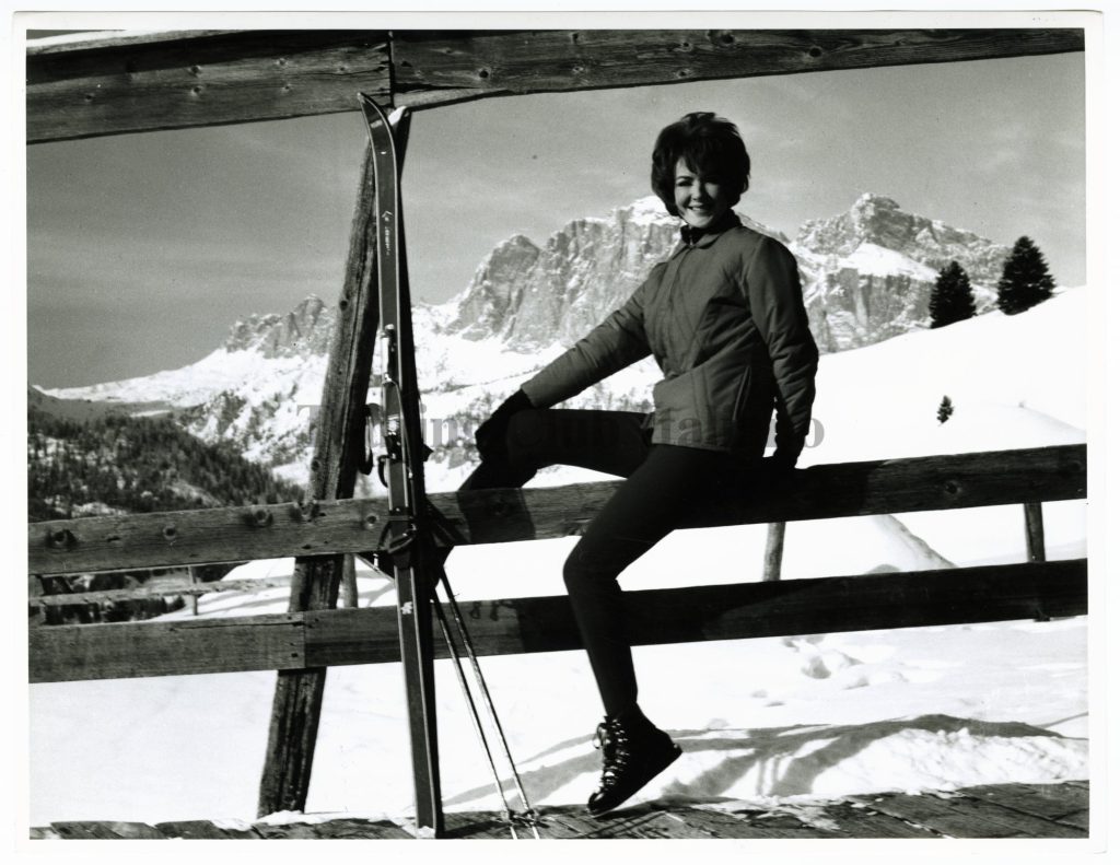 Corvara sul Col Alto sciatrice ritratto del 1960