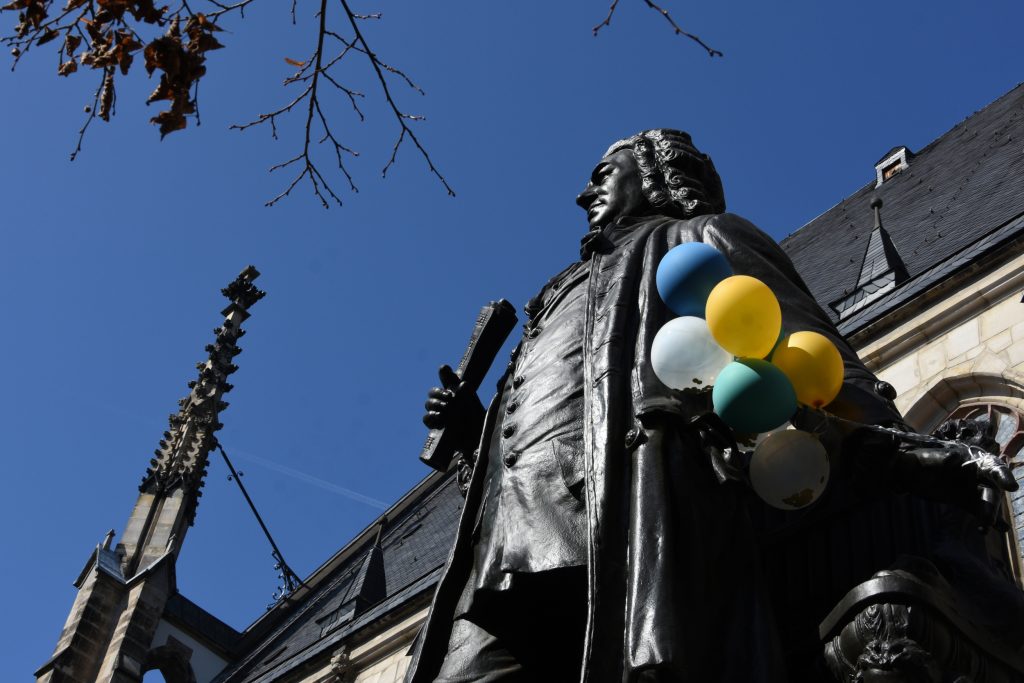 Uno dei monumenti dedicati a Bach a Lipsia - foto R. Copello