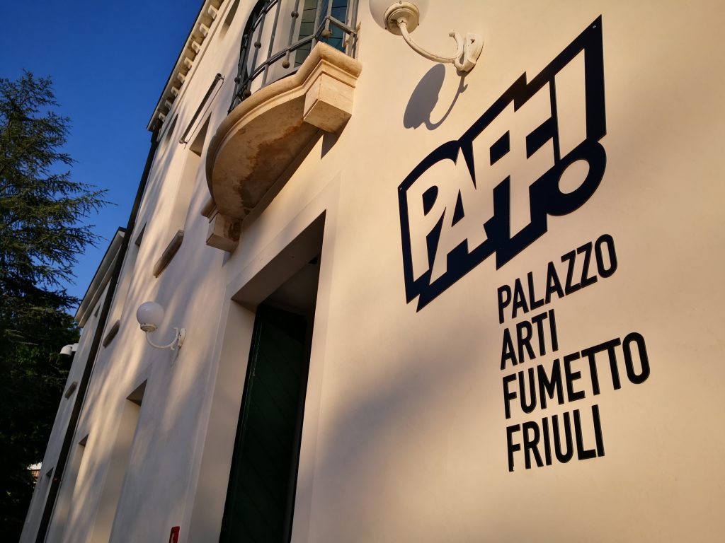 La sede del Paff!, il palazzo Arti, Fumetto Friuli 