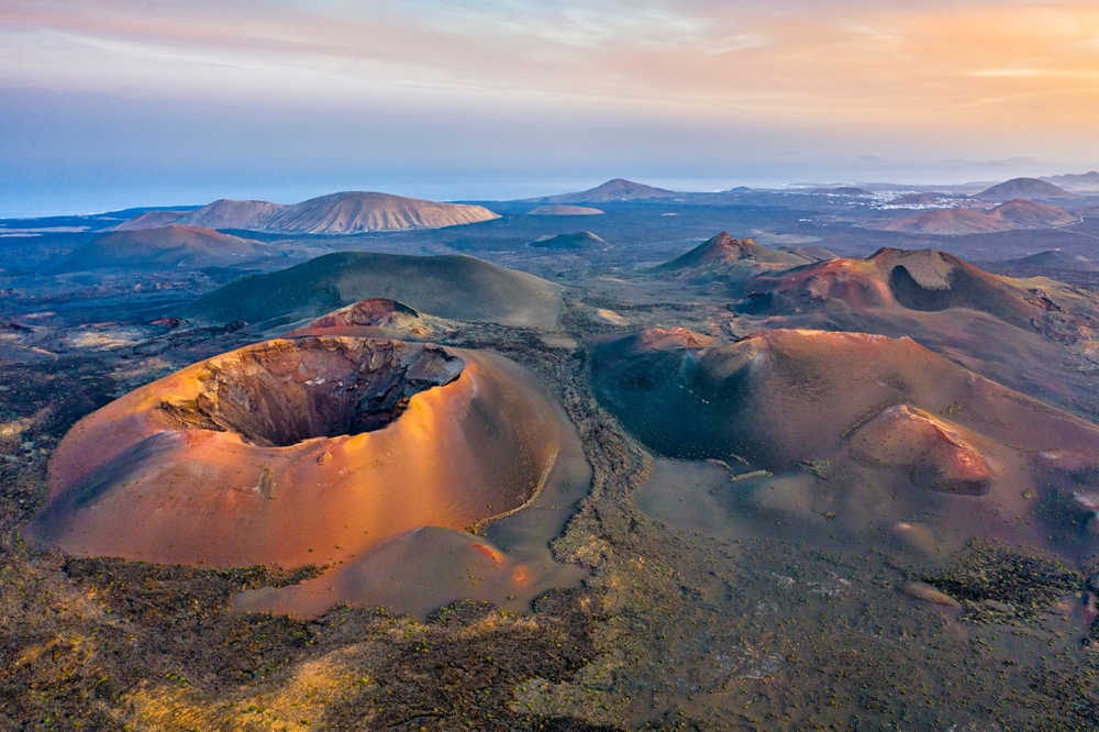 Vulcani nel Timanfaya National Park a Tenerife