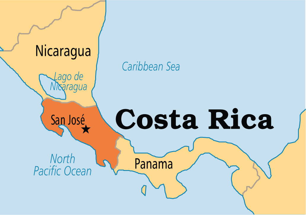 Mappa Costa Rica