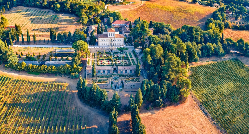 vista panoramica di Villa Caprile, a Pesaro