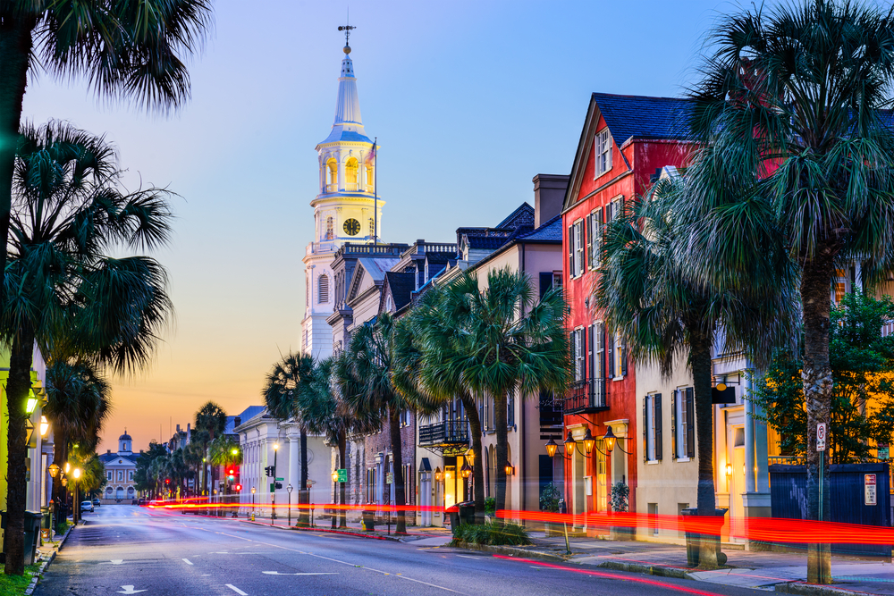 Le case ottocentesche del centro storico di Charleston, South Carolina - foto Shutterstock