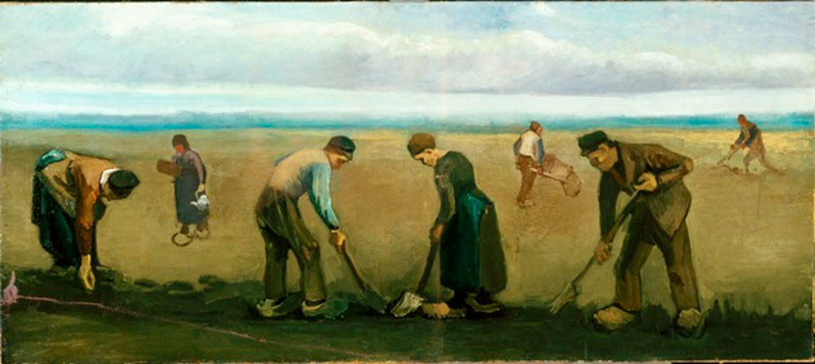 Vincent van Gogh,  Contadini che piantano patate,